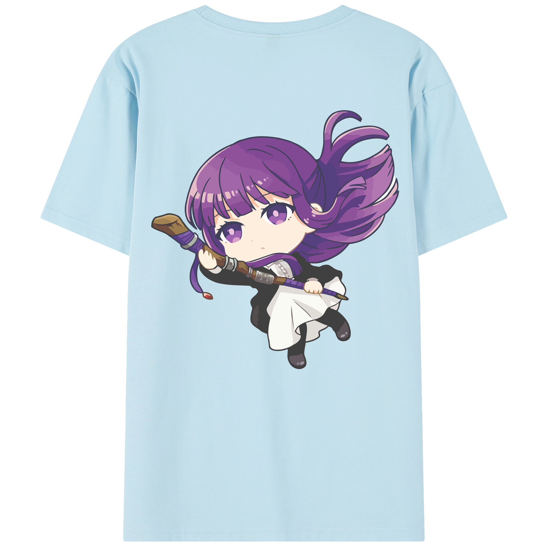 （画像用） 葬送のフリーレン Frieren 綿100％半袖Tシャツ（背面プリント）
